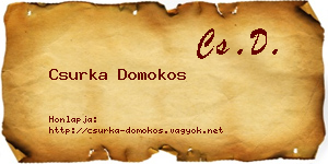 Csurka Domokos névjegykártya
